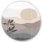 Designart - Minimalist Mountain Landscape At Sunset - Modern Metal Circle Wall Art